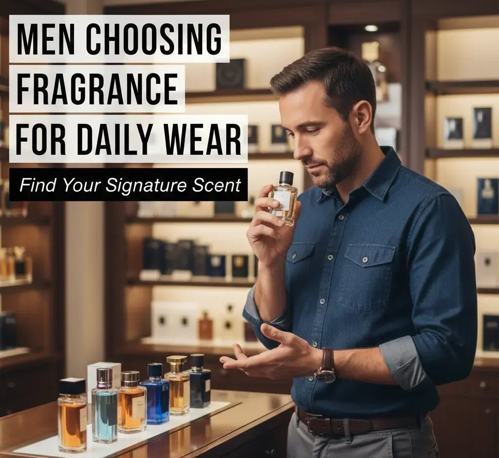 men choosing fragrance for daily wear